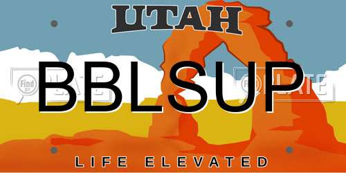 BBLSUP Utah License Plate