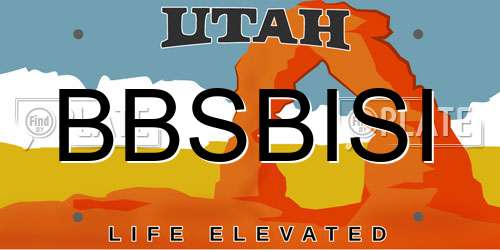 BBSBISI Utah License Plate