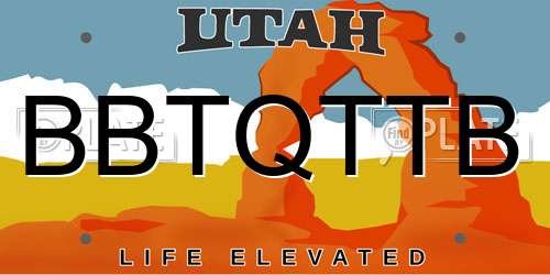 BBTQTTB Utah License Plate