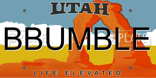 BBUMBLE Utah License Plate