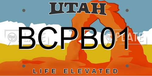 BCPB01 Utah License Plate
