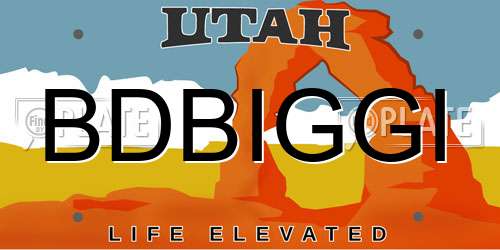 BDBIGGI Utah License Plate