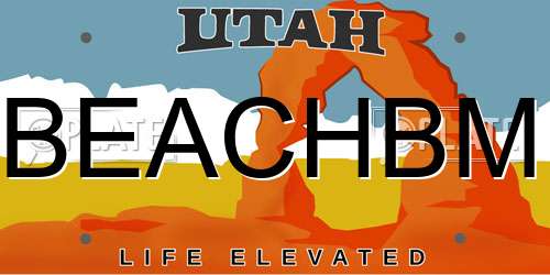 BEACHBM Utah License Plate