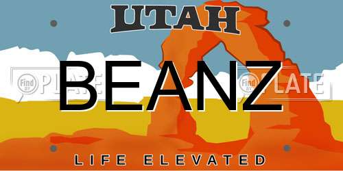 BEANZ Utah License Plate