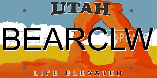BEARCLW Utah License Plate