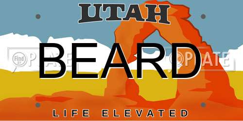 BEARD Utah License Plate