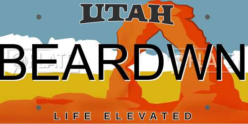 BEARDWN Utah License Plate