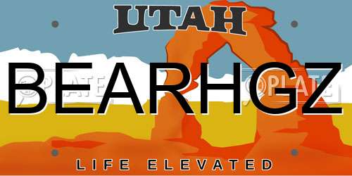 BEARHGZ Utah License Plate