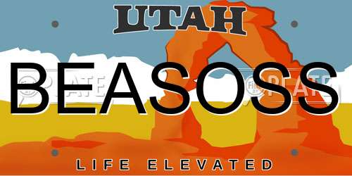 BEASOSS Utah License Plate