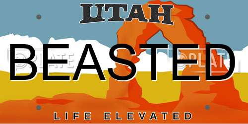 BEASTED Utah License Plate