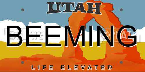 BEEMING Utah License Plate