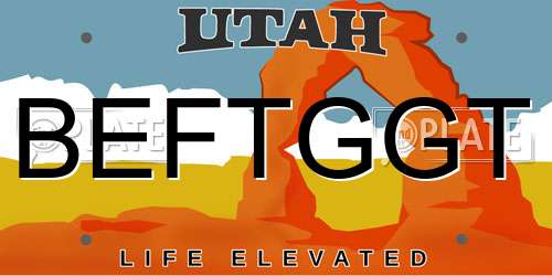BEFTGGT Utah License Plate