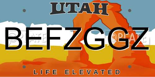 BEFZGGZ Utah License Plate