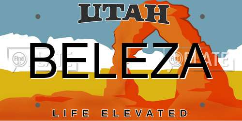 BELEZA Utah License Plate