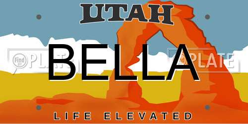 BELLA Utah License Plate