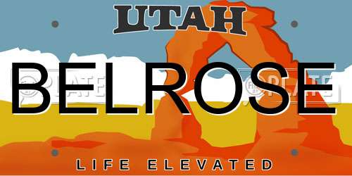 BELROSE Utah License Plate
