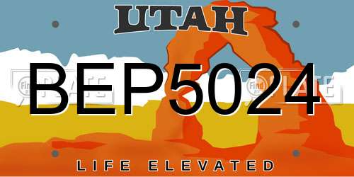 BEP5024 Utah License Plate