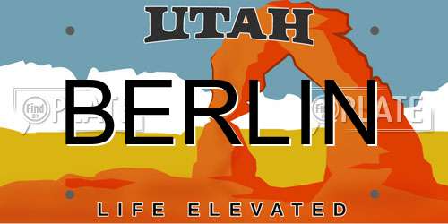 BERLIN Utah License Plate