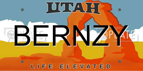 BERNZY Utah License Plate