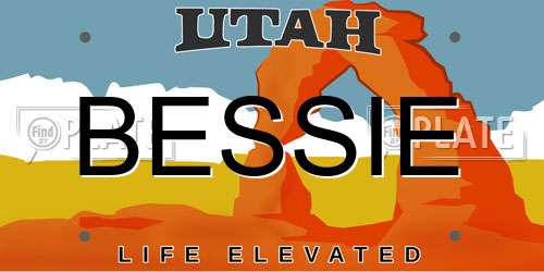 BESSIE Utah License Plate