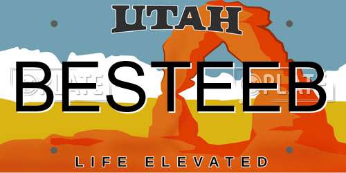 BESTEEB Utah License Plate
