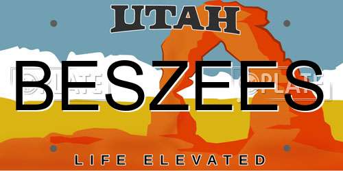 BESZEES Utah License Plate