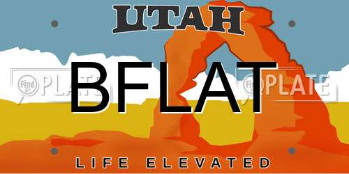 BFLAT Utah License Plate