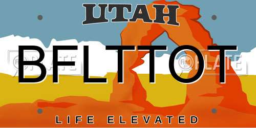 BFLTTOT Utah License Plate