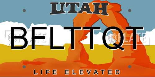 BFLTTQT Utah License Plate