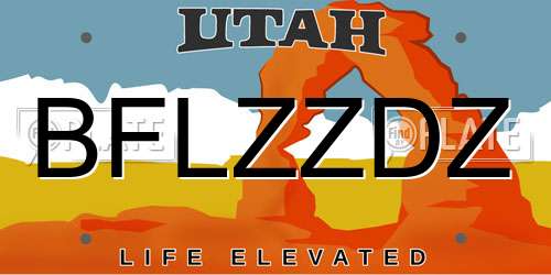 BFLZZDZ Utah License Plate