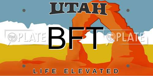 BFT Utah License Plate