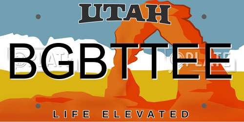 BGBTTEE Utah License Plate