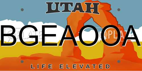 BGEAOOA Utah License Plate