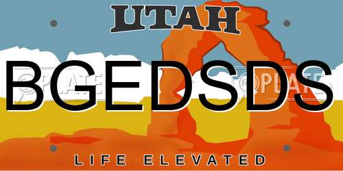 BGEDSDS Utah License Plate