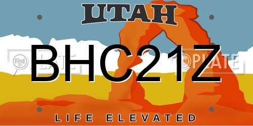 BHC21Z Utah License Plate
