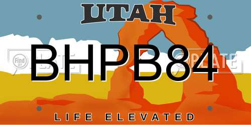 BHPB84 Utah License Plate