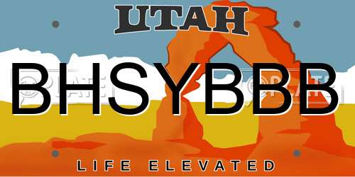BHSYBBB Utah License Plate