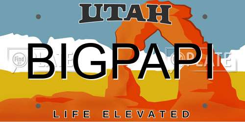 BIGPAPI Utah License Plate