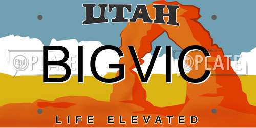 BIGVIC Utah License Plate