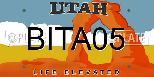 BITA05 Utah License Plate