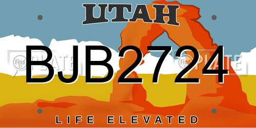 BJB2724 Utah License Plate