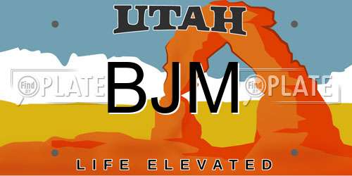 BJM Utah License Plate