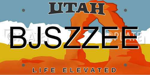 BJSZZEE Utah License Plate