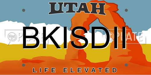 BKISDII Utah License Plate