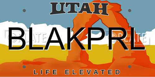 BLAKPRL Utah License Plate