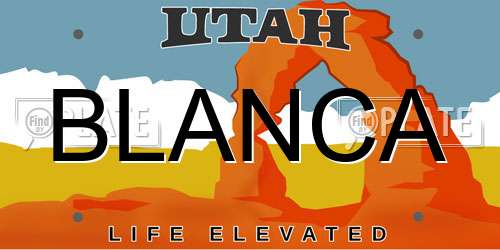 BLANCA Utah License Plate