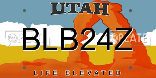 BLB24Z Utah License Plate