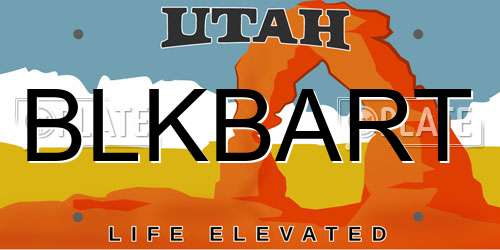 BLKBART Utah License Plate