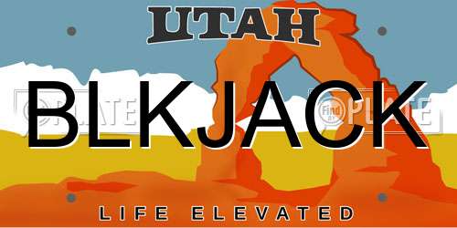 BLKJACK Utah License Plate