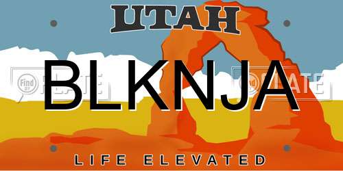 BLKNJA Utah License Plate